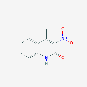 molecular formula C10H8N2O3 B11898714 4-Methyl-3-nitroquinolin-2(1H)-one 