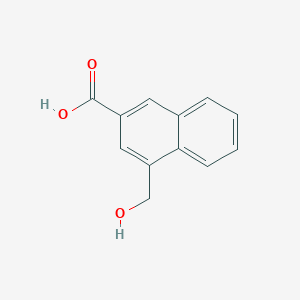 molecular formula C12H10O3 B11898743 4-(Hydroxymethyl)-2-naphthoic acid 