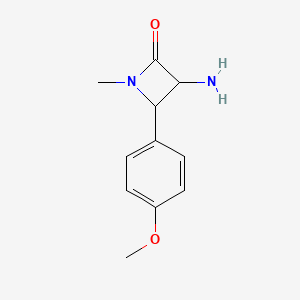 molecular formula C11H14N2O2 B11898761 3-Amino-4-(4-methoxyphenyl)-1-methylazetidin-2-one 