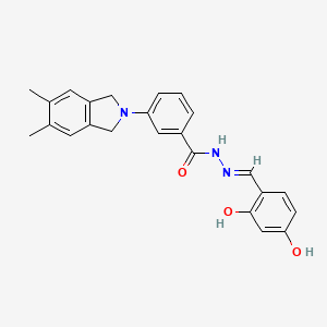 molecular formula C24H23N3O3 B1189877 N'-(2,4-dihydroxybenzylidene)-3-(5,6-dimethyl-1,3-dihydro-2H-isoindol-2-yl)benzohydrazide 