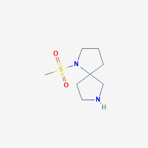 molecular formula C8H16N2O2S B11898771 1-(Methylsulfonyl)-1,7-diazaspiro[4.4]nonane 