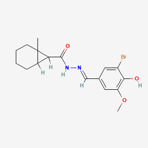 N'-(3-bromo-4-hydroxy-5-methoxybenzylidene)-1-methylbicyclo[4.1.0]heptane-7-carbohydrazide