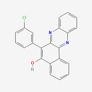 molecular formula C22H13ClN2O B1189880 6-(3-Chlorophenyl)benzo[a]phenazin-5-ol 