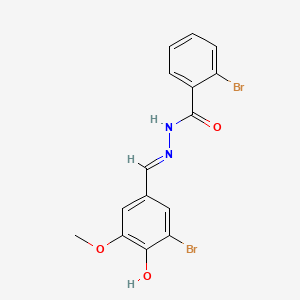 2-bromo-N'-[(E)-(3-bromo-4-hydroxy-5-methoxyphenyl)methylidene]benzohydrazide