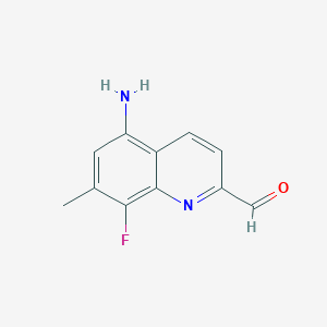 5-Amino-8-fluoro-7-methylquinoline-2-carbaldehyde