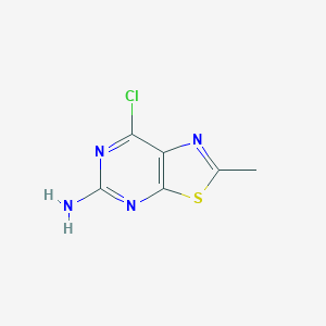 molecular formula C6H5ClN4S B11898922 7-Chloro-2-methylthiazolo[5,4-d]pyrimidin-5-amine 