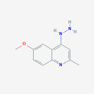 molecular formula C11H13N3O B11898963 4-Hydrazino-6-methoxy-2-methylquinoline 