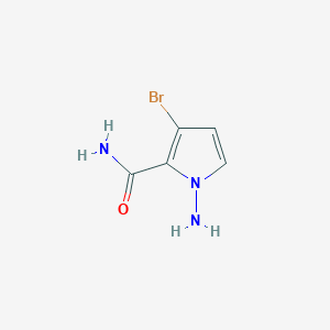 molecular formula C5H6BrN3O B11898989 1-Amino-3-bromo-1H-pyrrole-2-carboxamide 