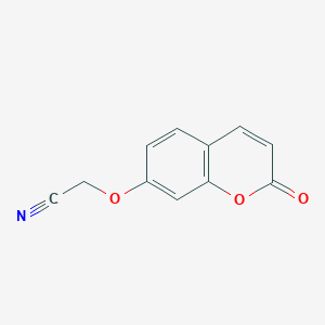 molecular formula C11H7NO3 B11899020 Acetonitrile, [(2-oxo-2H-1-benzopyran-7-yl)oxy]- CAS No. 65031-14-3