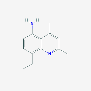 molecular formula C13H16N2 B11899026 8-Ethyl-2,4-dimethylquinolin-5-amine CAS No. 67004-43-7