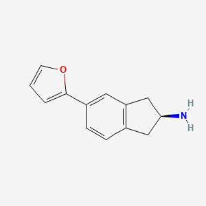 molecular formula C13H13NO B11899065 (S)-5-(Furan-2-yl)-2,3-dihydro-1H-inden-2-amine 