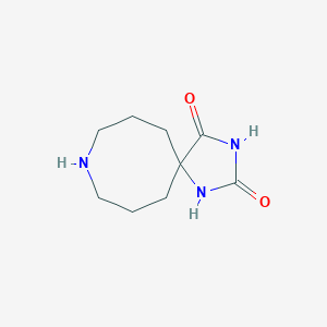 molecular formula C9H15N3O2 B11899074 1,3,9-Triazaspiro[4.7]dodecane-2,4-dione 