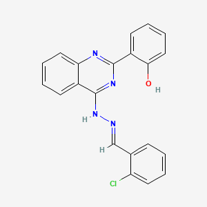 molecular formula C21H15ClN4O B1189908 2-Chlorobenzaldehyde [2-(2-hydroxyphenyl)-4-quinazolinyl]hydrazone 