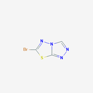 molecular formula C3HBrN4S B11899128 6-Bromo-[1,2,4]triazolo[3,4-b][1,3,4]thiadiazole 