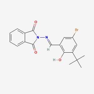 molecular formula C19H17BrN2O3 B1189914 2-[(5-Bromo-3-tert-butyl-2-hydroxy-benzylidene)-amino]-isoindole-1,3-dione 