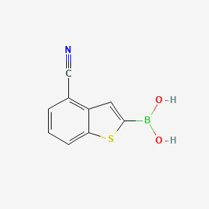 molecular formula C9H6BNO2S B11899155 (4-Cyanobenzo[b]thiophen-2-yl)boronic acid CAS No. 1119899-36-3