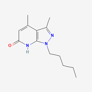 molecular formula C13H19N3O B1189916 3,4-dimethyl-1-pentyl-1H-pyrazolo[3,4-b]pyridin-6-ol 