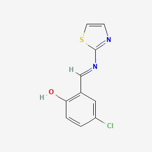 4-Chloro-2-[(1,3-thiazol-2-ylimino)methyl]phenol