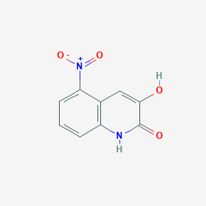 molecular formula C9H6N2O4 B11899175 3-Hydroxy-5-nitroquinolin-2(1H)-one 