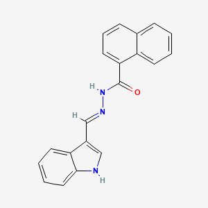 molecular formula C20H15N3O B1189918 N'-(1H-indol-3-ylmethylene)-1-naphthohydrazide 