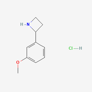 molecular formula C10H14ClNO B11899185 2-(3-Methoxyphenyl)azetidine hydrochloride 