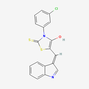 3-(3-Chloro-phenyl)-5-(1H-indol-3-ylmethylene)-2-thioxo-thiazolidin-4-one