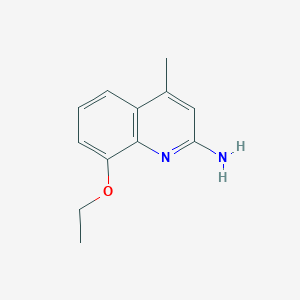 molecular formula C12H14N2O B11899268 8-Ethoxy-4-methylquinolin-2-amine CAS No. 1307239-67-3