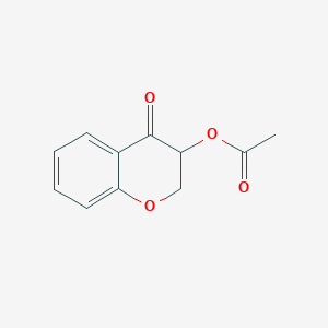 molecular formula C11H10O4 B11899275 4-Oxo-3,4-dihydro-2H-1-benzopyran-3-yl acetate CAS No. 18672-78-1