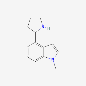 molecular formula C13H16N2 B11899277 1-Methyl-4-(pyrrolidin-2-yl)-1H-indole 