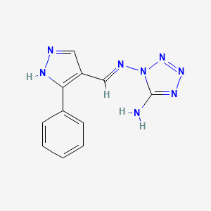 N-(5-amino-1H-tetraazol-1-yl)-N-[(3-phenyl-1H-pyrazol-4-yl)methylene]amine