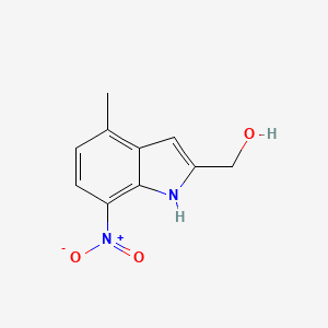 molecular formula C10H10N2O3 B11899317 (4-Methyl-7-nitro-1H-indol-2-yl)methanol 