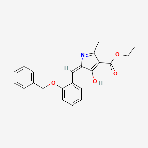 molecular formula C22H21NO4 B1189935 ethyl 5-[2-(benzyloxy)benzylidene]-2-methyl-4-oxo-4,5-dihydro-1H-pyrrole-3-carboxylate 