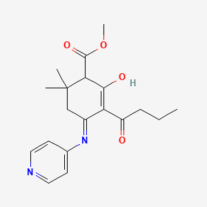 Methyl 3-butyryl-6,6-dimethyl-2-oxo-4-(4-pyridinylamino)-3-cyclohexene-1-carboxylate