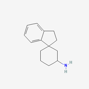 molecular formula C14H19N B11899455 2',3'-Dihydrospiro[cyclohexane-1,1'-inden]-3-amine 