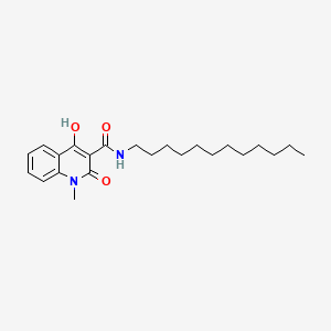 molecular formula C23H34N2O3 B1189947 N-dodecyl-4-hydroxy-1-methyl-2-oxo-1,2-dihydroquinoline-3-carboxamide 