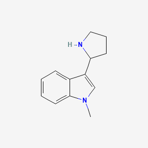 molecular formula C13H16N2 B11899487 1-Methyl-3-(pyrrolidin-2-yl)-1h-indole 