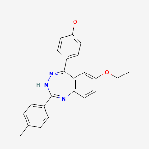 molecular formula C24H23N3O2 B1189964 7-ethoxy-5-(4-methoxyphenyl)-2-(4-methylphenyl)-3H-1,3,4-benzotriazepine 