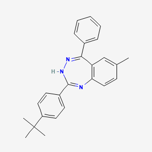 molecular formula C25H25N3 B1189966 2-(4-tert-butylphenyl)-7-methyl-5-phenyl-3H-1,3,4-benzotriazepine 