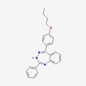 butyl 4-(2-phenyl-3H-1,3,4-benzotriazepin-5-yl)phenyl ether