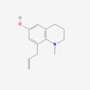 molecular formula C13H17NO B11899704 1-Methyl-8-(prop-2-en-1-yl)-1,2,3,4-tetrahydroquinolin-6-ol CAS No. 88343-04-8