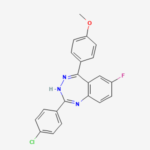 4-[2-(4-chlorophenyl)-7-fluoro-3H-1,3,4-benzotriazepin-5-yl]phenyl methyl ether