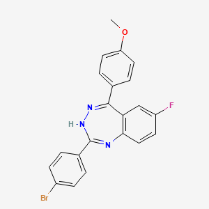 4-[2-(4-bromophenyl)-7-fluoro-3H-1,3,4-benzotriazepin-5-yl]phenyl methyl ether