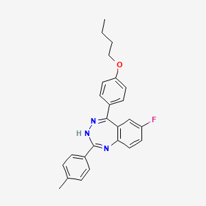 butyl 4-[7-fluoro-2-(4-methylphenyl)-3H-1,3,4-benzotriazepin-5-yl]phenyl ether
