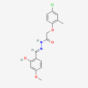 2-(4-chloro-2-methylphenoxy)-N'-(2-hydroxy-4-methoxybenzylidene)acetohydrazide