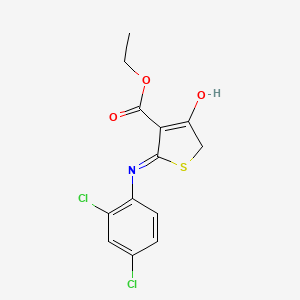 molecular formula C13H11Cl2NO3S B1189986 Ethyl 2-(2,4-dichloroanilino)-4-oxo-4,5-dihydrothiophene-3-carboxylate 
