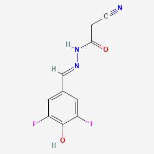 molecular formula C10H7I2N3O2 B1189989 2-cyano-N'-(4-hydroxy-3,5-diiodobenzylidene)acetohydrazide 