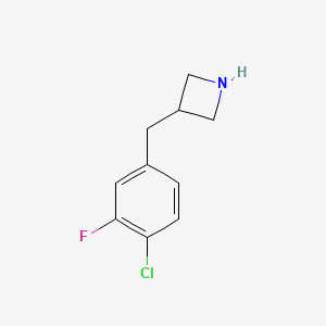 molecular formula C10H11ClFN B11899920 3-(4-Chloro-3-fluorobenzyl)azetidine 