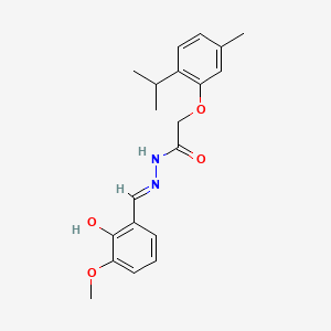 N'-(2-hydroxy-3-methoxybenzylidene)-2-(2-isopropyl-5-methylphenoxy)acetohydrazide