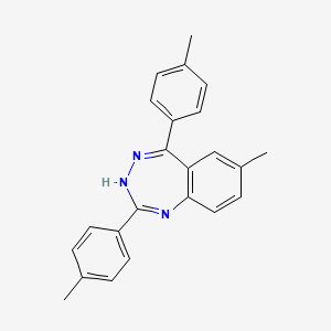molecular formula C23H21N3 B1190006 7-methyl-2,5-bis(4-methylphenyl)-3H-1,3,4-benzotriazepine 