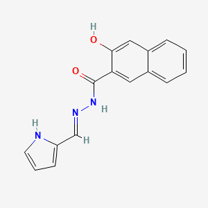 molecular formula C16H13N3O2 B1190030 3-hydroxy-N'-(1H-pyrrol-2-ylmethylene)-2-naphthohydrazide 